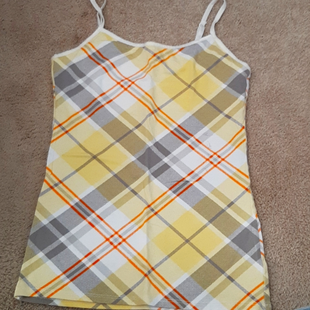 So yellow patterned tank